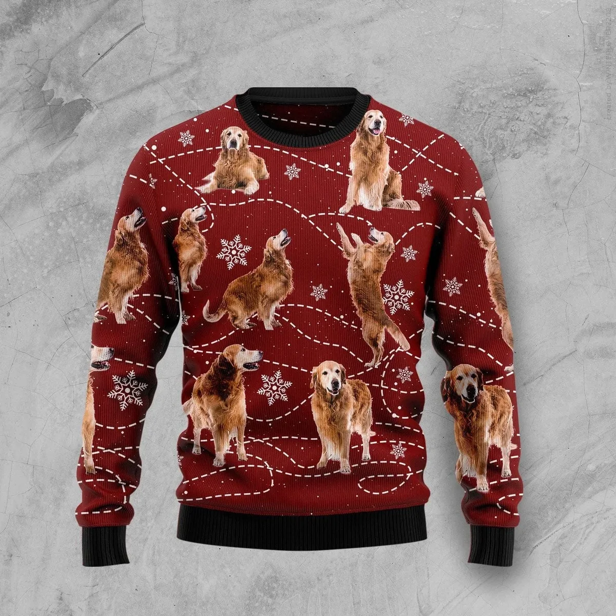 Golden Retriever Xmas Ugly Christmas Sweater Xmas Party Outfits Golden Retriever Lovers Gifts