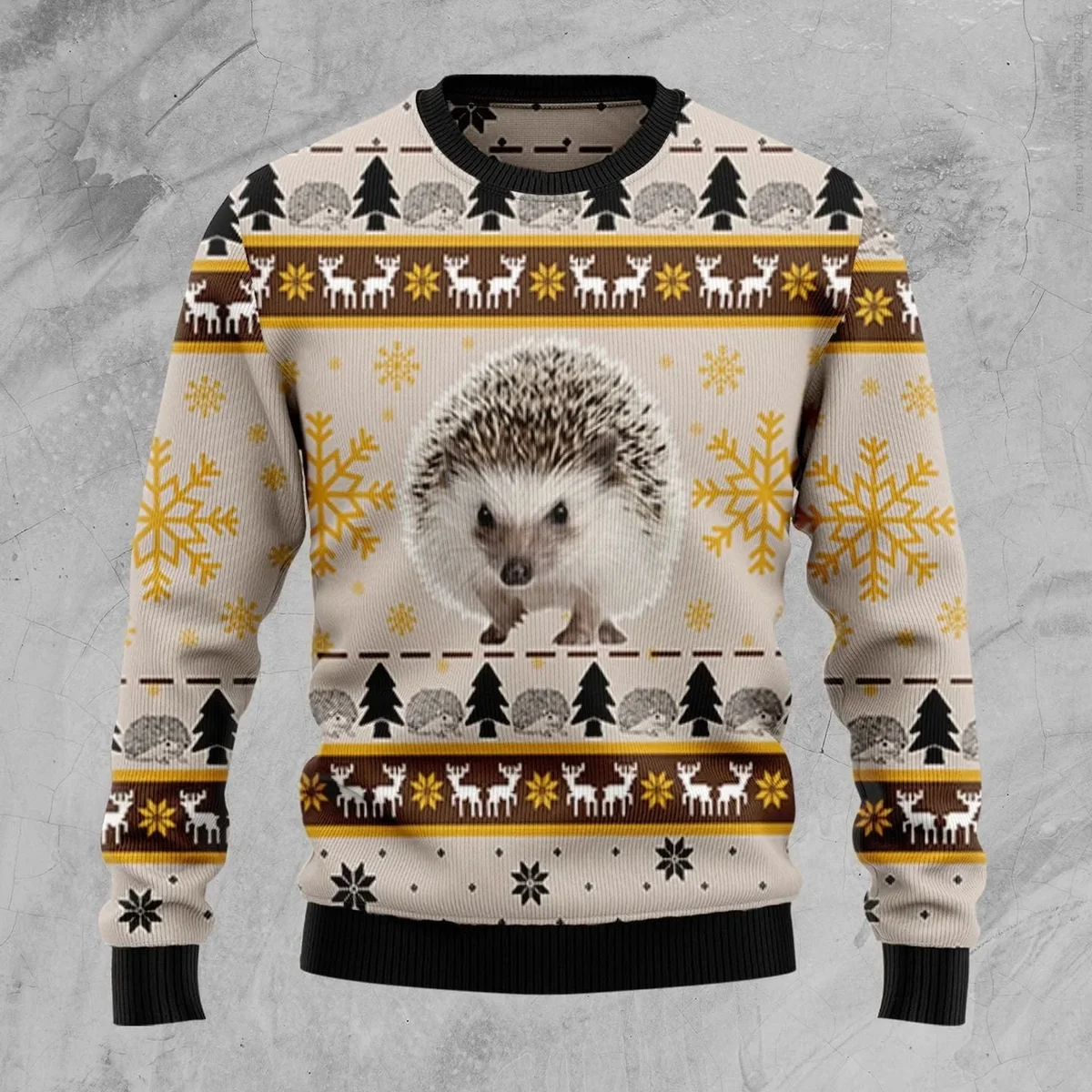 Cute Hedgehog Ugly Xmas Sweater Cold Weather Clothes Gifts For Hedgehog Lovers