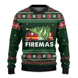 Firefighter Christmas Ugly Sweater Cold Weather Outfit Xmas Gifts For Firefighter Lovers