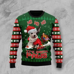 Chihuahua Santa Paws Ugly Christmas Sweater Clothes For Christmas Gifts For Dog Lovers