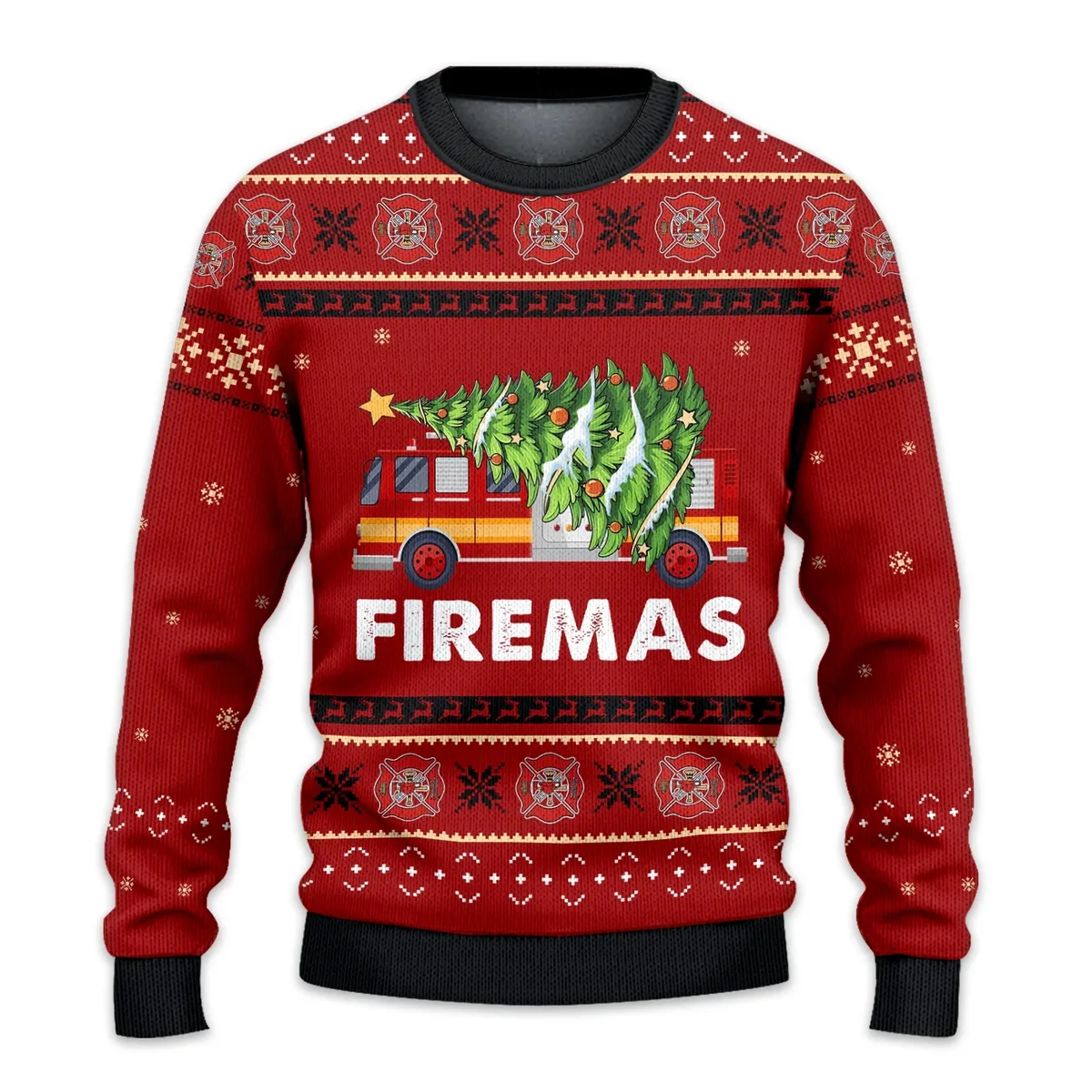 Firefighter Christmas Ugly Sweater Christmas Day Outfit Xmas Gifts For Firefighter Lovers