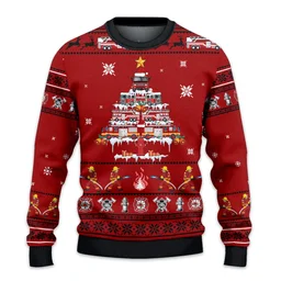 Firefighter Christmas Ugly Sweater Christmas Outfit Xmas Gifts For Firefighter Lovers