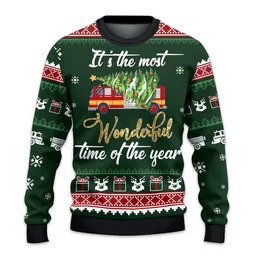 Firefighter Christmas Ugly Sweater Warm Clothes For Winter Xmas Gifts For Firefighter Lovers