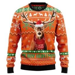 Deer Merry Huntmas Ugly Xmas Sweater Cold Weather Clothes Gifts For Deer Lovers