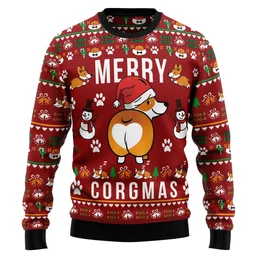 Corgi Merry Corgmas Ugly Christmas Sweater Christmas Clothes Xmas Gifts For Corgi Lovers