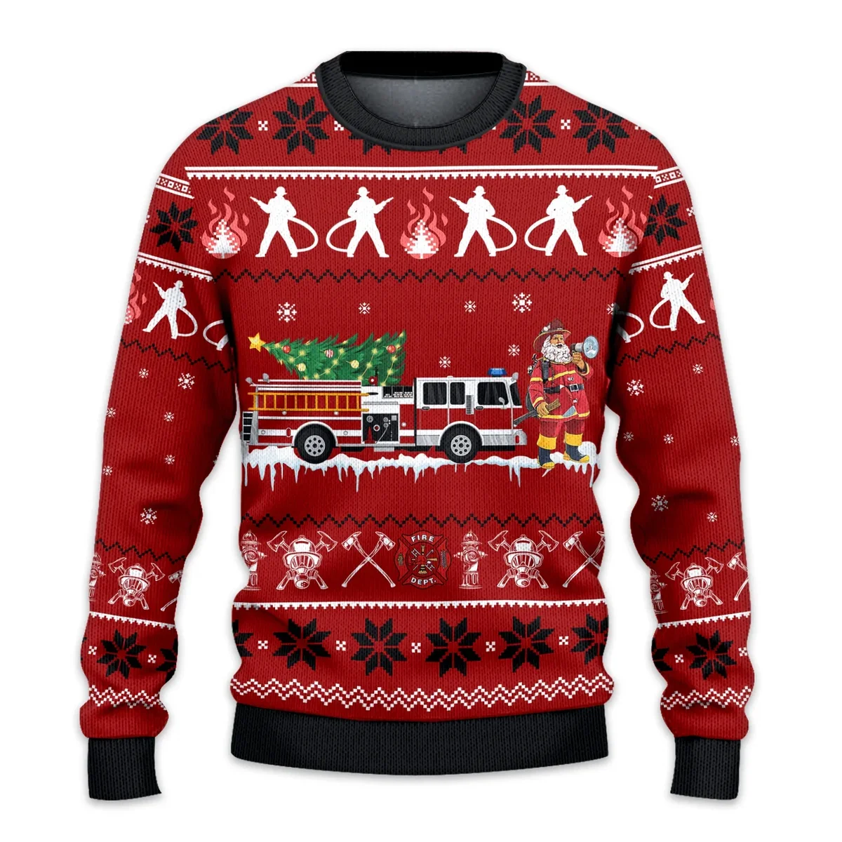 Firefighter Ugly Sweater Christmas Vacation Clothing Gifts For Firefighter Lovers