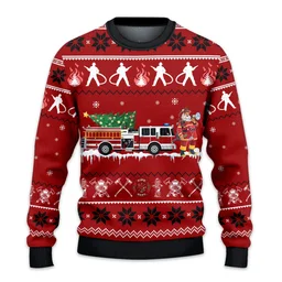 Firefighter Ugly Sweater Christmas Vacation Clothing Gifts For Firefighter Lovers