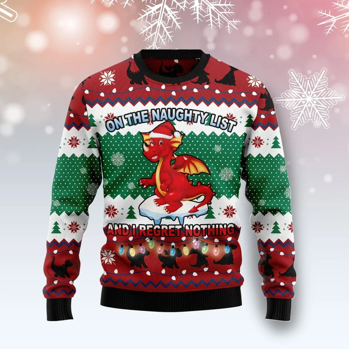 Dragon Christmas List Ugly Christmas Sweater Xmas Day Clothes Gifts For Dragon Lovers