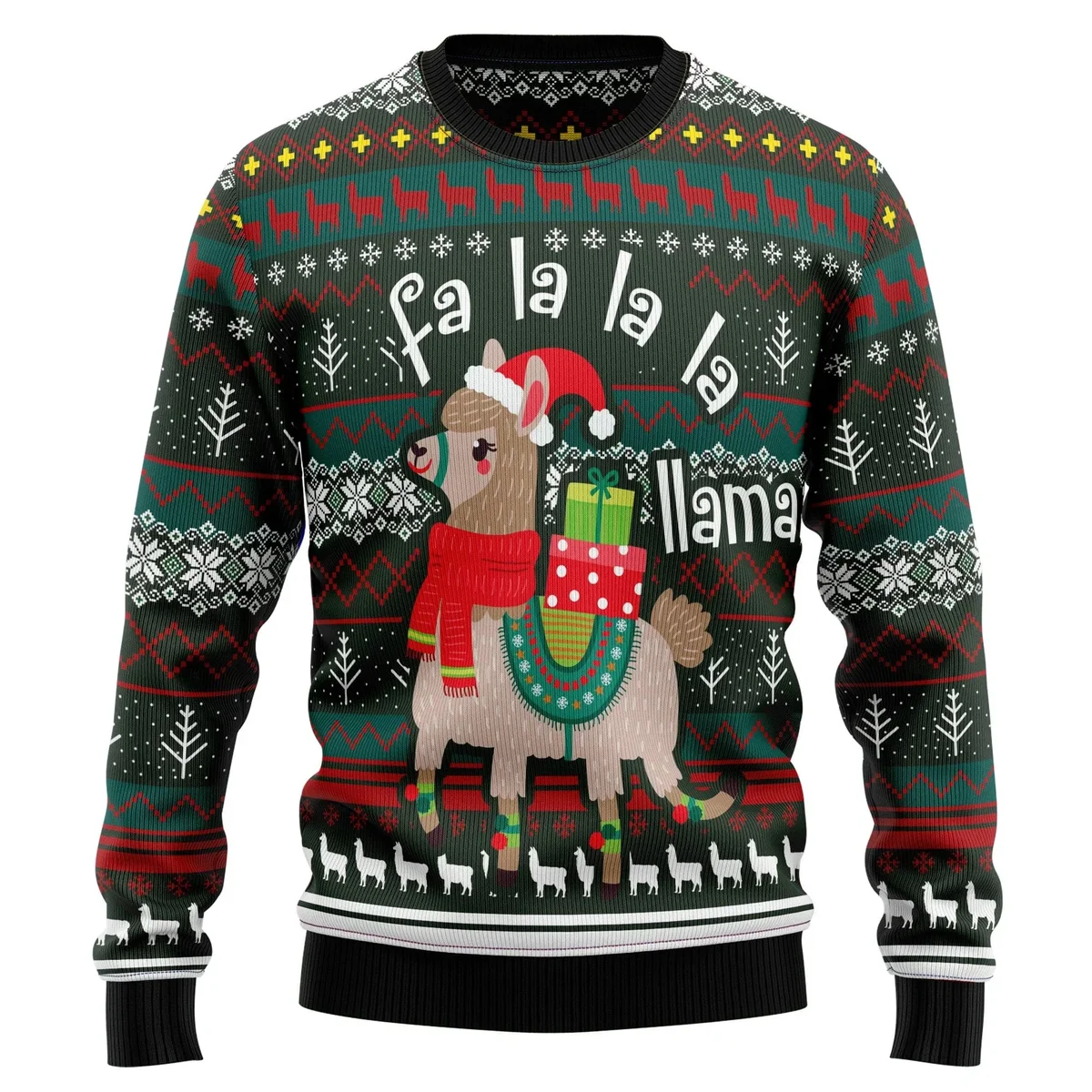 Fa La La Llama Ugly Christmas Sweater Christmas Vacation Clothing Xmas Gifts For Llama Lovers