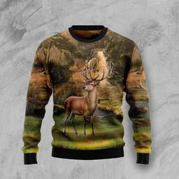 Deer Woodland Ugly Christmas Sweater Christmas Party Outfit Xmas Gifts For Deer Lovers