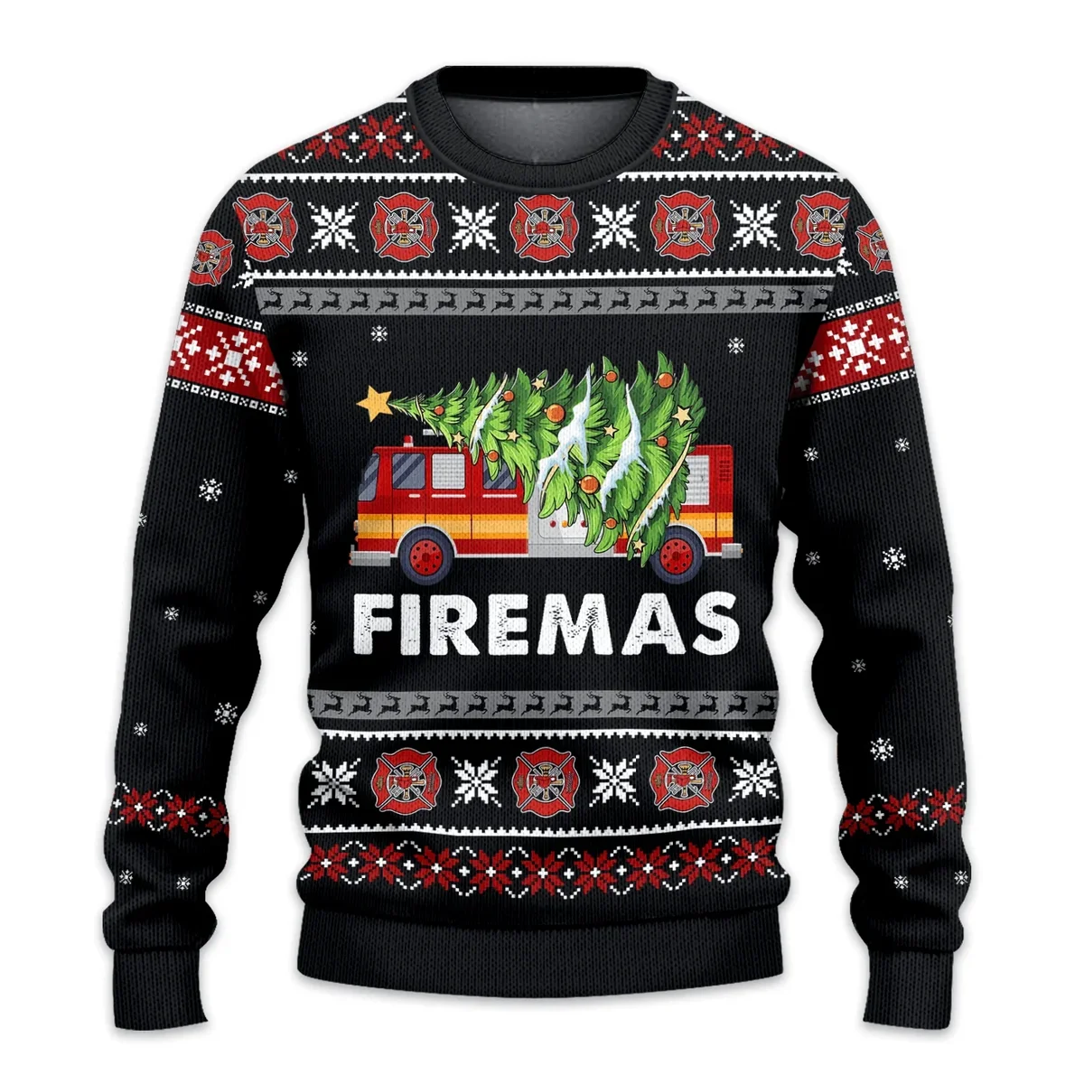 Firefighter Christmas Ugly Sweater Christmas Day Clothing Xmas Gifts For Firefighter Lovers