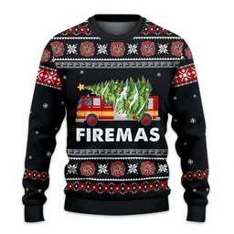 Firefighter Christmas Ugly Sweater Christmas Day Clothing Xmas Gifts For Firefighter Lovers