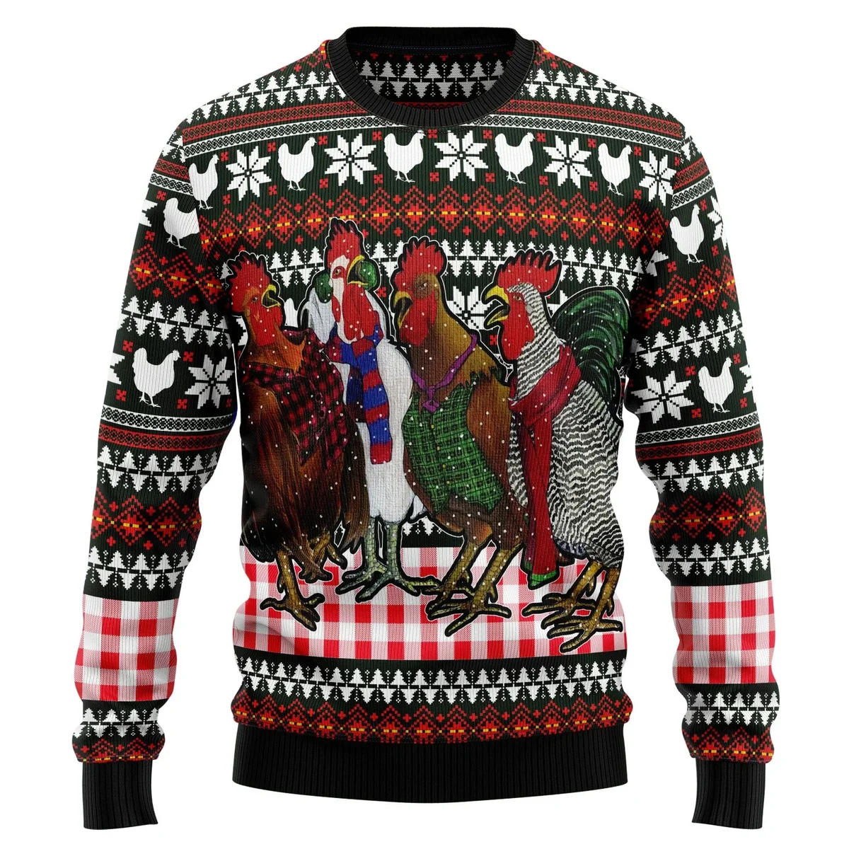 Chicken Under Snow Ugly Christmas Sweater Xmas Party Outfits Christmas Gifts For Brother