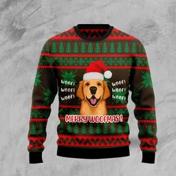 Golden Retriever Woofmas Ugly Christmas Sweater Christmas Vacation Clothing Gifts For Dog Lovers