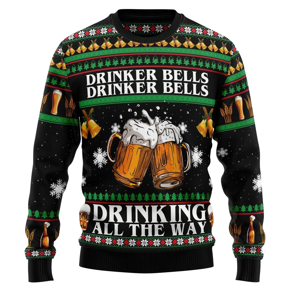 Drinker Bell Ugly Xmas Sweater Cold Weather Clothes Gifts For Beer Lovers