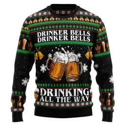 Drinker Bell Ugly Xmas Sweater Cold Weather Clothes Gifts For Beer Lovers