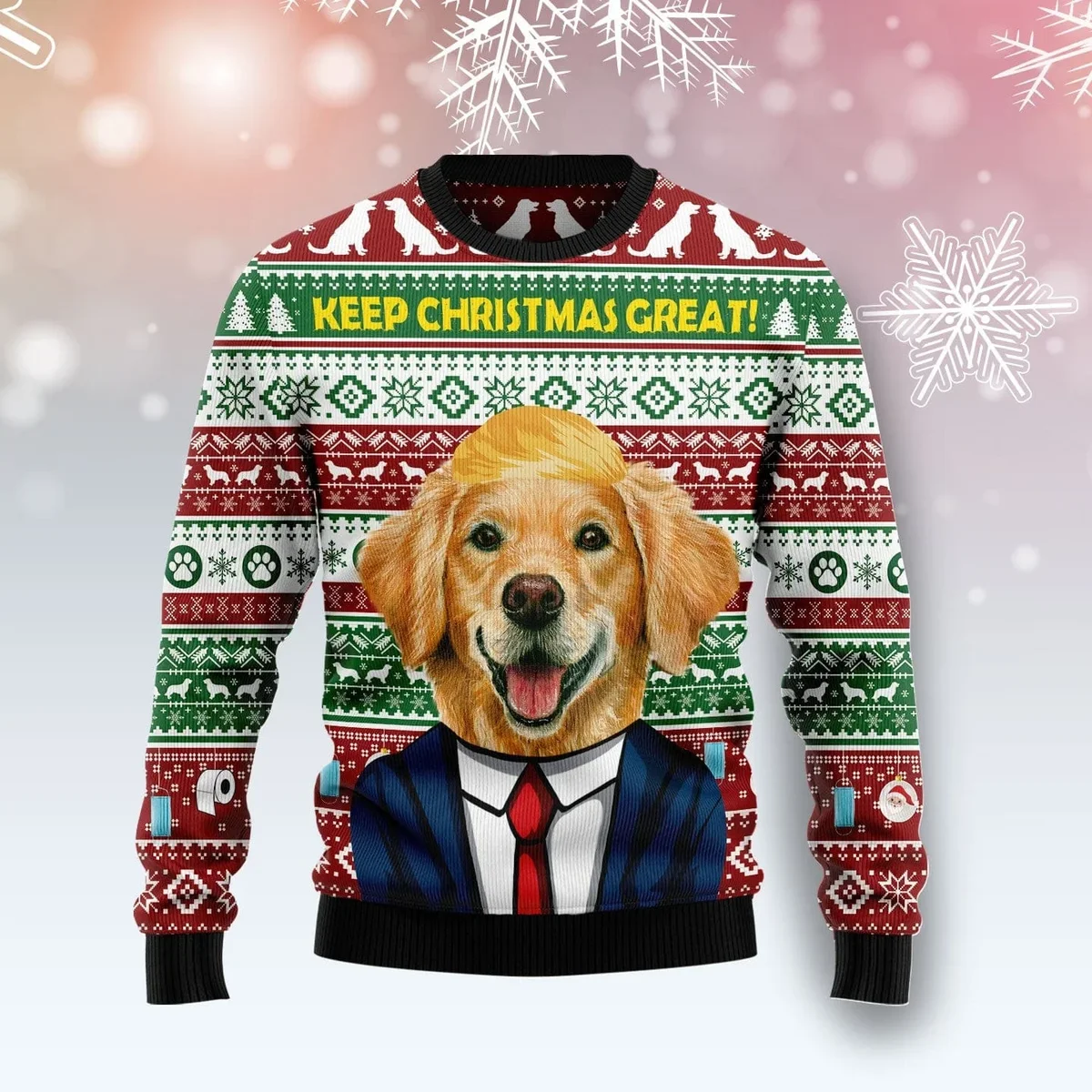 Golden Retriever Keep Christmas Great Ugly Xmas Sweater Xmas Party Clothes Gifts For Dog Lovers