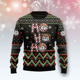 Bulldog Ho Ho Ho Ugly Christmas Sweater Christmas Vacation Clothing Gifts For Dog Lovers