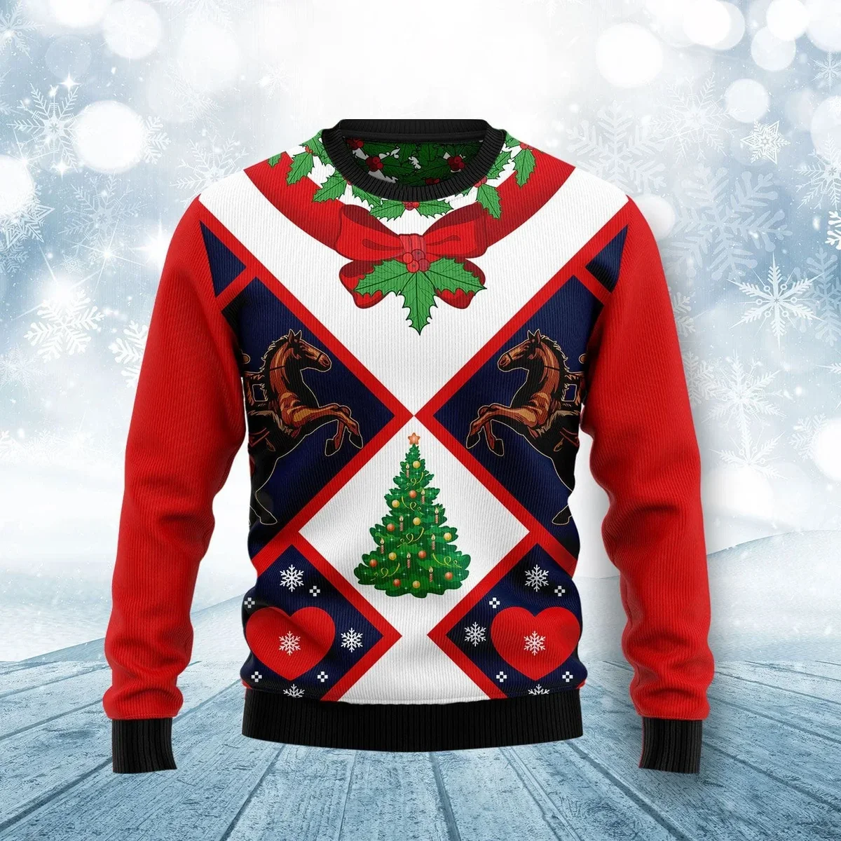 Cowboy Ugly Christmas Sweater Xmas Party Clothes Gifts For Cowboy Lovers