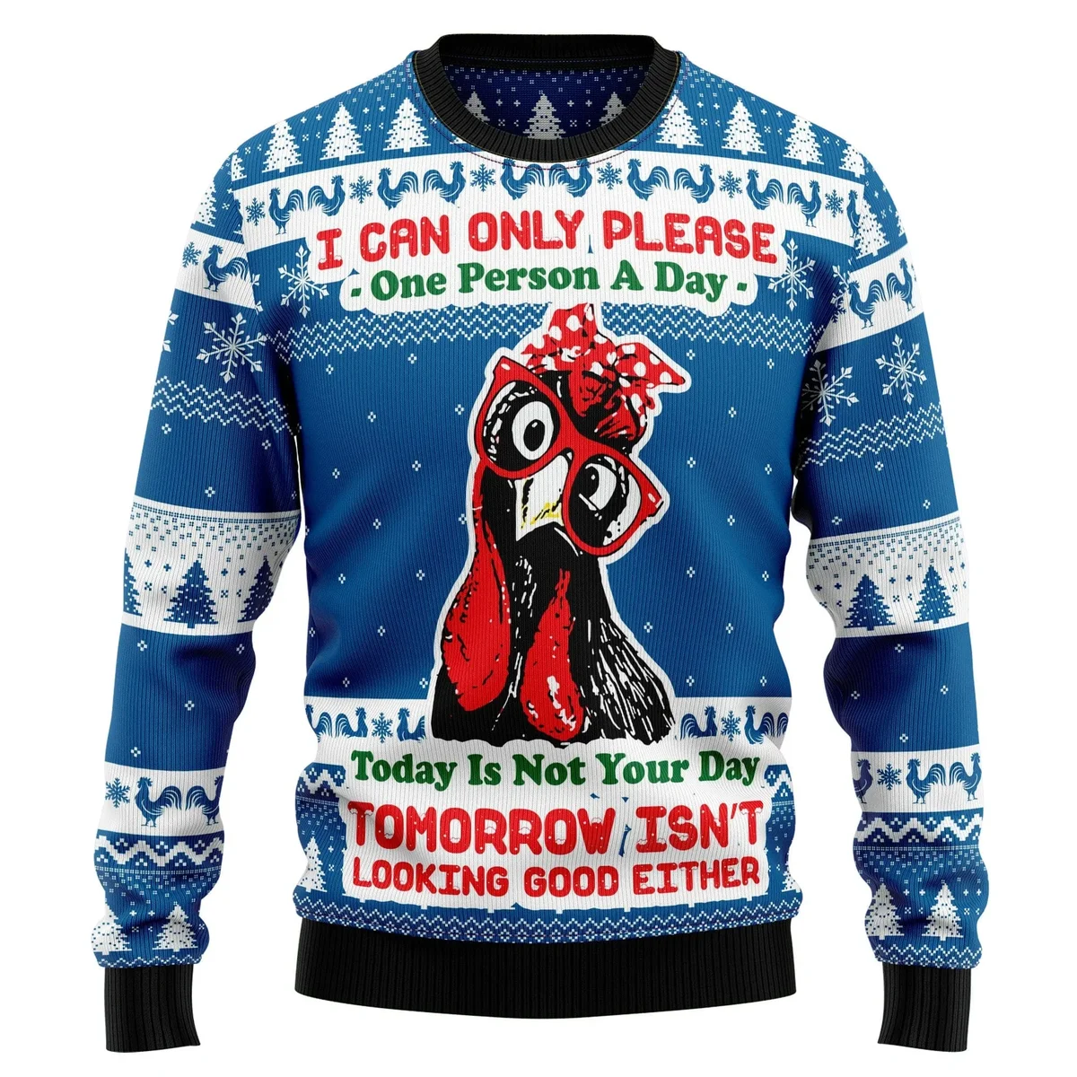 Chicken Today Is Not Your Day Ugly Christmas Sweater Christmas Vacation Clothing Xmas Gifts