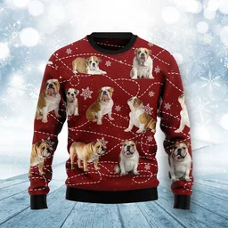 Bulldog Xmas Ugly Christmas Sweater Xmas Outfit Gifts For Dog Lovers