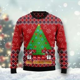 Ho Ho Ho Oh Chemistree Ugly Christmas Sweater Xmas Clothing Christmas Gifts For Him