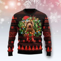 Cute Goldendoodle Ugly Christmas Sweater Cold Weather Clothes Gifts For Dog Lovers