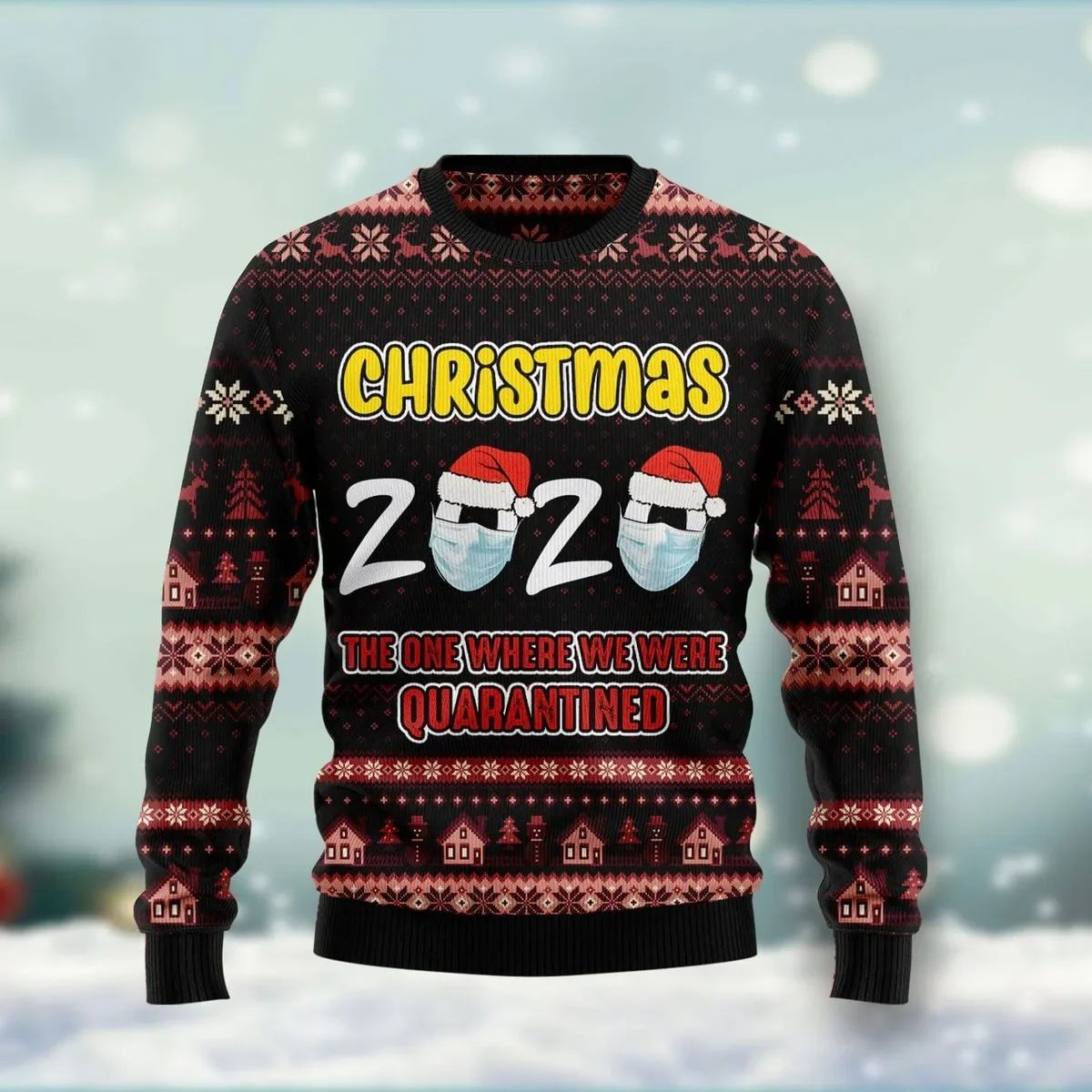 Christmas 2020 Quarantine Ugly Christmas Sweater Xmas Outfit Gifts For Friends