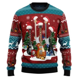 Guitar Xmas Ugly Christmas Sweater Christmas Vacation Apparel Gifts For Guitar Players