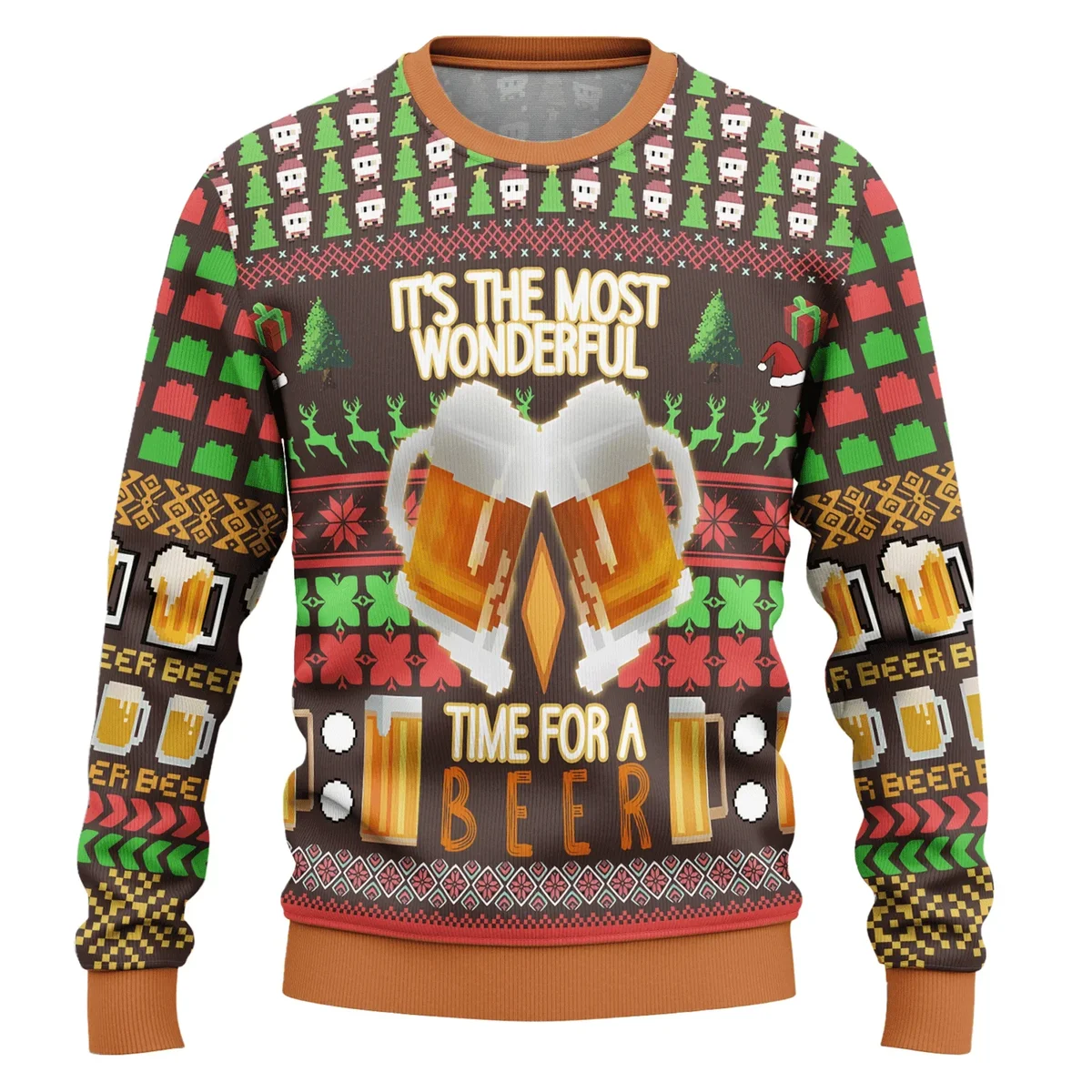 Its Most Wonderful Time For A Beer Ugly Xmas Sweater Christmas Day Clothes Gifts For Beer Lovers