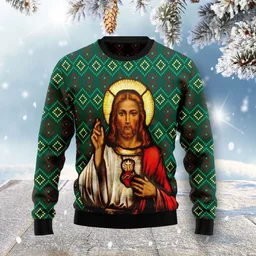 Jesus Ugly Christmas Sweater Cute Christmas Outfits Gifts For Christian