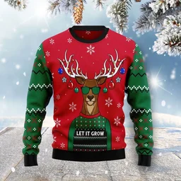 Let It Glow Ugly Xmas Sweater Cold Weather Clothes Gifts For Animal Lovers