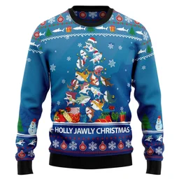 Shark Holly Jawly Ugly Xmas Sweater Xmas Party Clothes Gifts For Shark Lovers