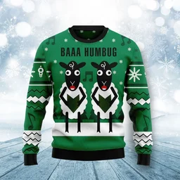 Sheep Baaa Humbug Ugly Christmas Sweater Xmas Clothing Christmas Gifts For Sheep Lovers