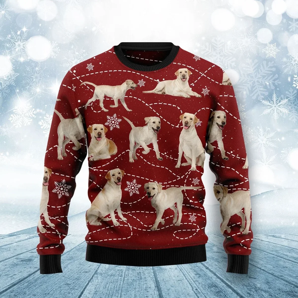 Labrador Rereiever Ugly Xmas Sweater Cold Weather Clothes Gifts For Dog Lovers