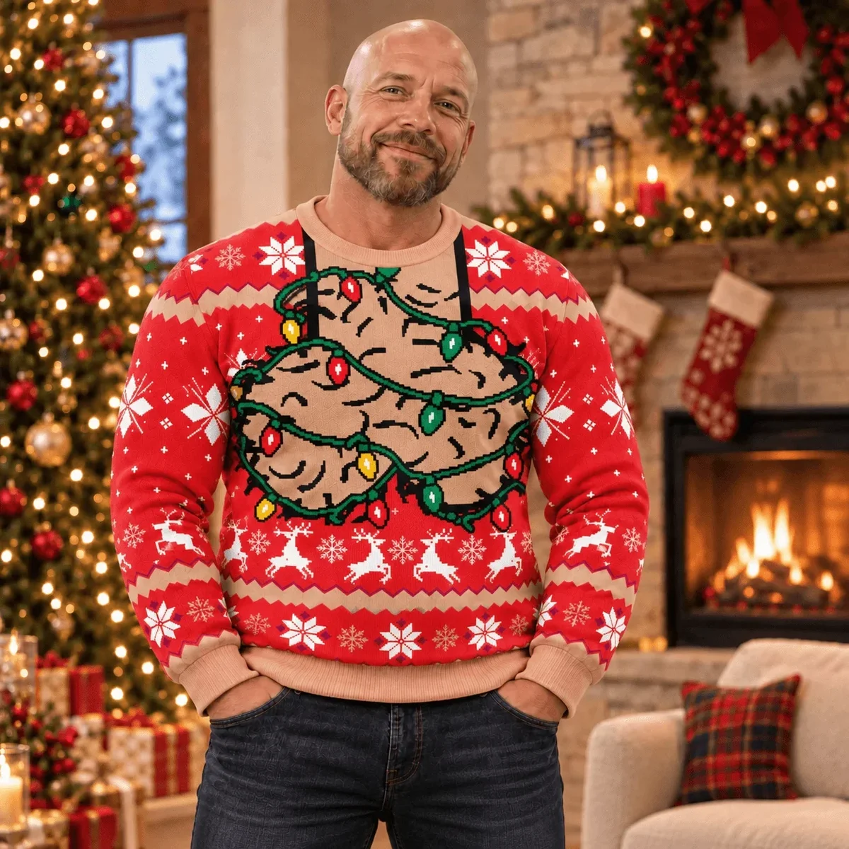 Hairy Xmas Ugly Christmas Sweater Christmas Vacation Clothing Gifts Idea For Meme Lovers