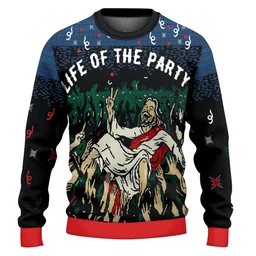 Life Of The Party Ugly Christmas Sweater Xmas Vacation Clothing Gifts For Christmas Lovers