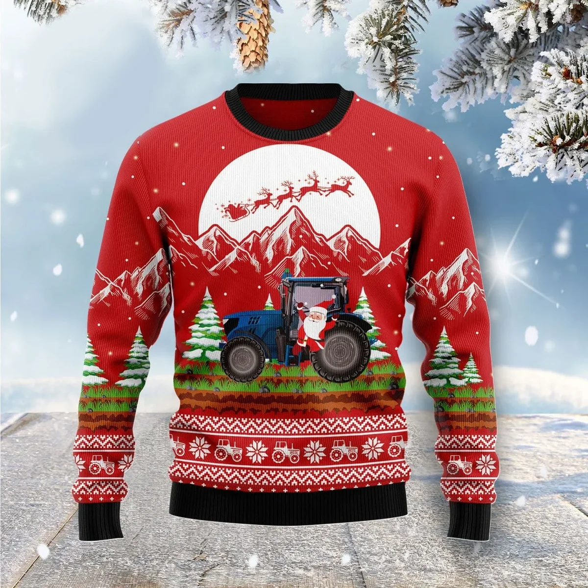 Noel Tractor Ugly Christmas Sweater Christmas Vacation Apparel Xmas Gifts For Farmer