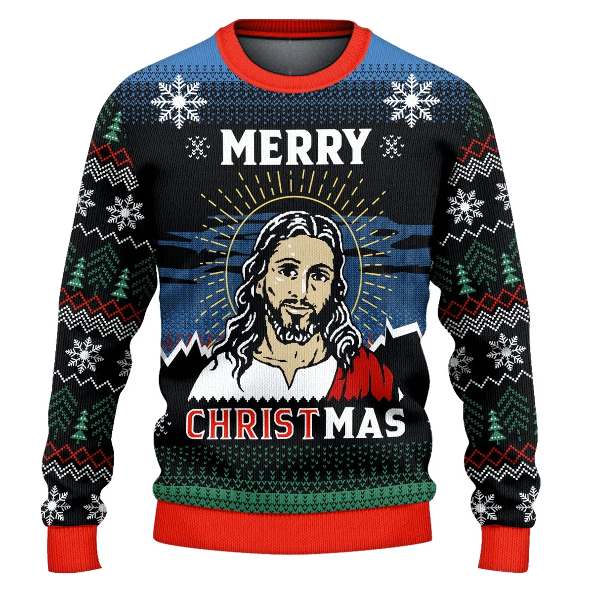 Merry Christmas Jesus Ugly Sweater Xmas Vacation Clothing Gifts For Christmas Lovers