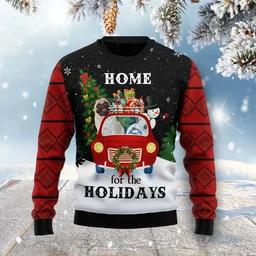 Merry Christmas Pug And Snowman Ugly Christmas Sweater Xmas Day Clothes Gifts For Dog Lovers