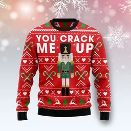Nutcracker You Crack Me Up Ugly Christmas Sweater Xmas Party Outfit Christmas Gifts