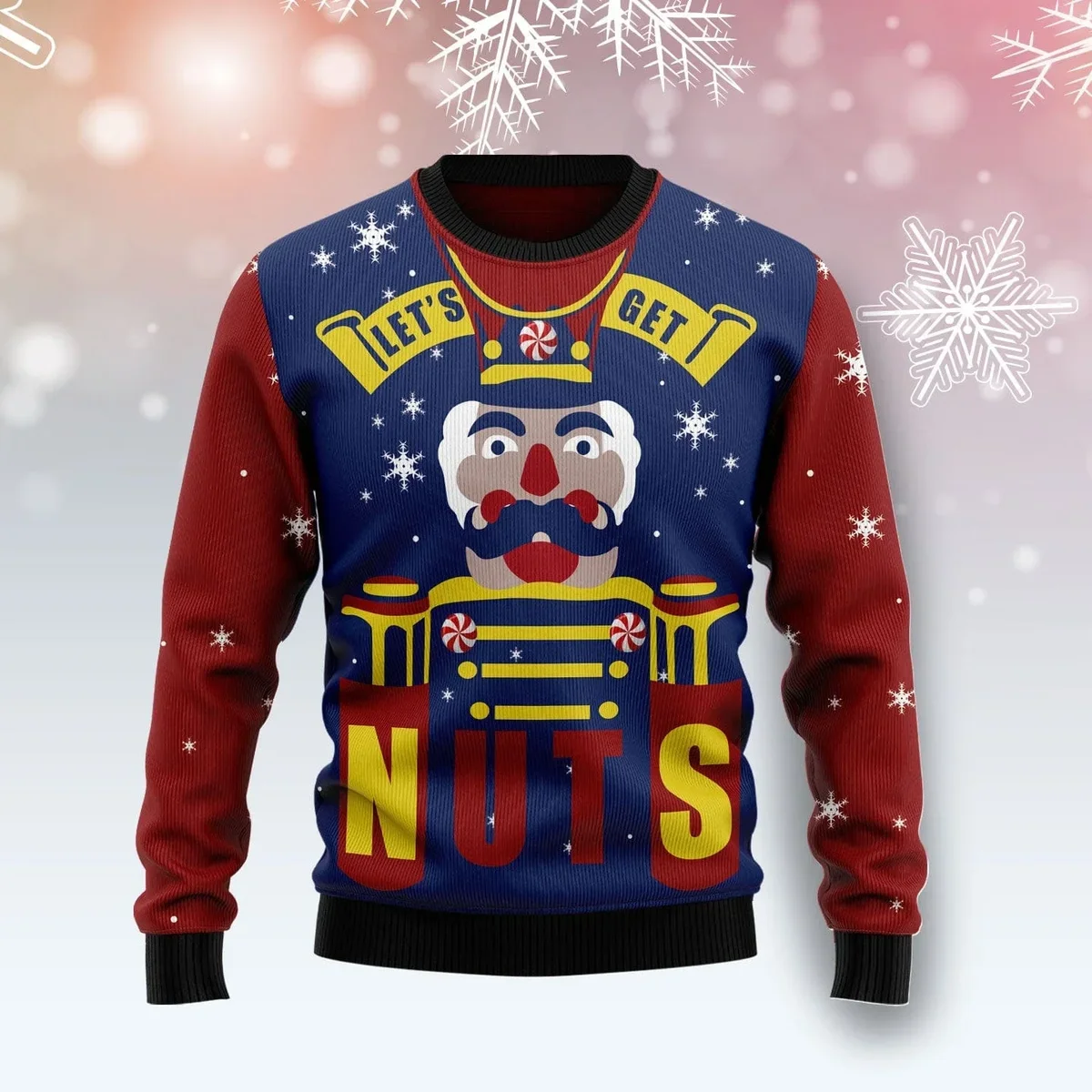 Let_s Get Nuts Nutcracker Ugly Christmas Sweater Funny Holiday Sweaters Christmas Apparel