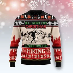 More Time For Hiking Ugly Christmas Sweater Christmas Vacation Apparel Hiking Lovers Gifts