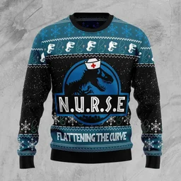 Nurse T-Rex Xmas Ugly Christmas Sweater Xmas Clothes Christmas Gifts For T-Rex Lovers