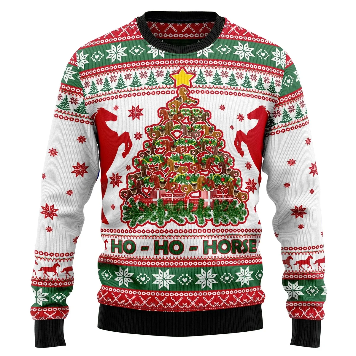 Horse Christmas Tree Ugly Christmas Sweater Clothes For Christmas Gifts For Horse Lovers