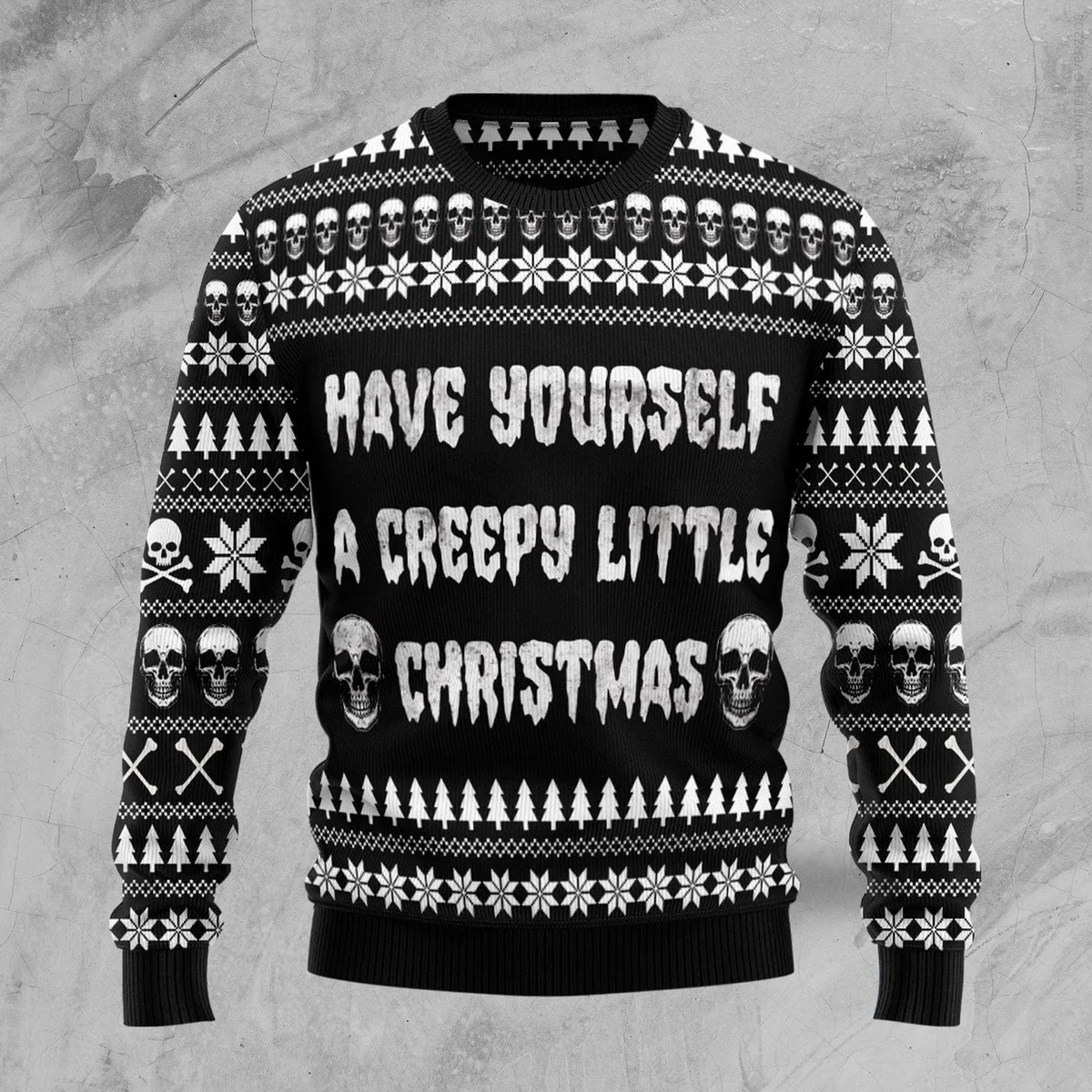 Have Yourself A Creepy Little Ugly Christmas Sweater Xmas Clothes Gifts For Friends
