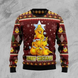 Merry Chickmas Ugly Christmas Sweater Christmas Vacation Outfit Gifts For Chicken Lovers