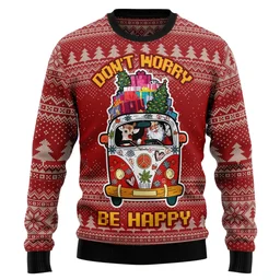 Hippie Car Ugly Christmas Sweater Cute Christmas Outfits Gifts For Car Lovers