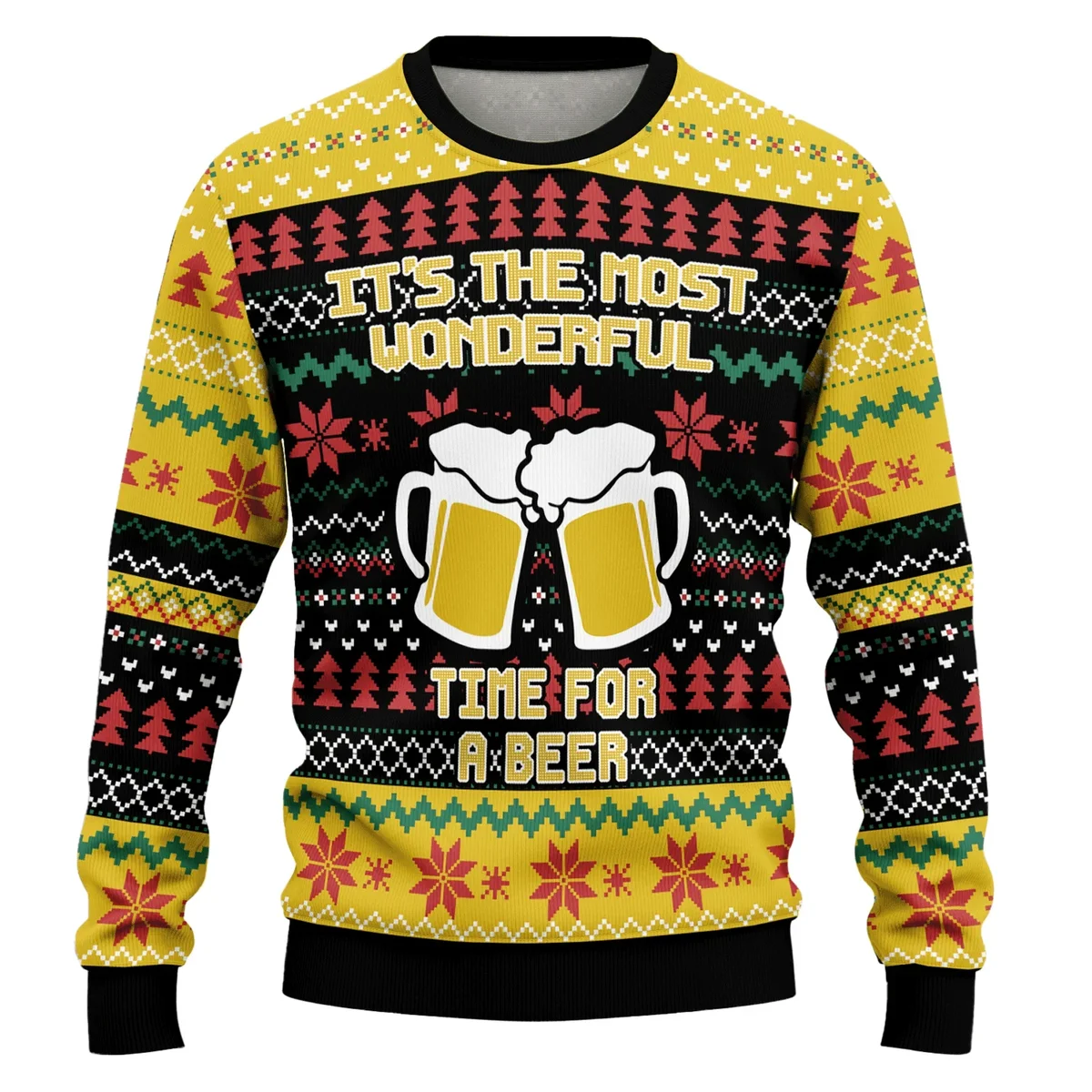 Its The Most Wonderful Time For A Beer Parody Ugly Xmas Sweater Xmas Day Clothes Gifts For Him