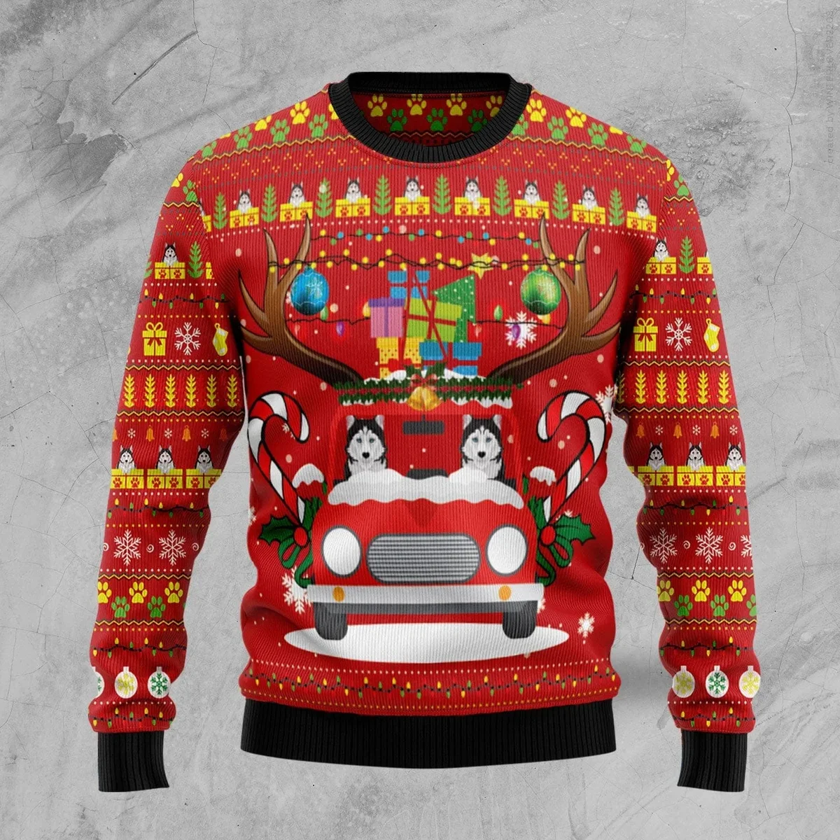 Siberian Husky Ugly Christmas Sweater Christmas Vacation Apparel Gifts For Husky Lovers